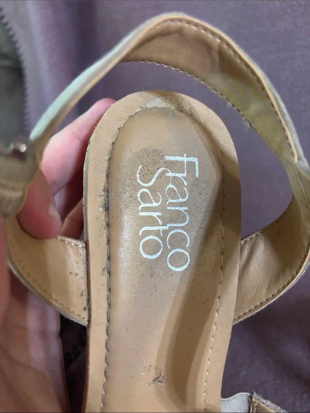 Women’s Taupe Cork Wedge Sandals with Ankle Strap